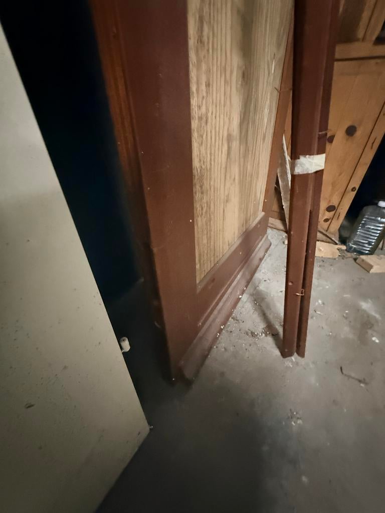 Hardhouten tuindeur nieuw zonder glas met glaslatten, Ophalen, 80 tot 100 cm, Nieuw, Buitendeur