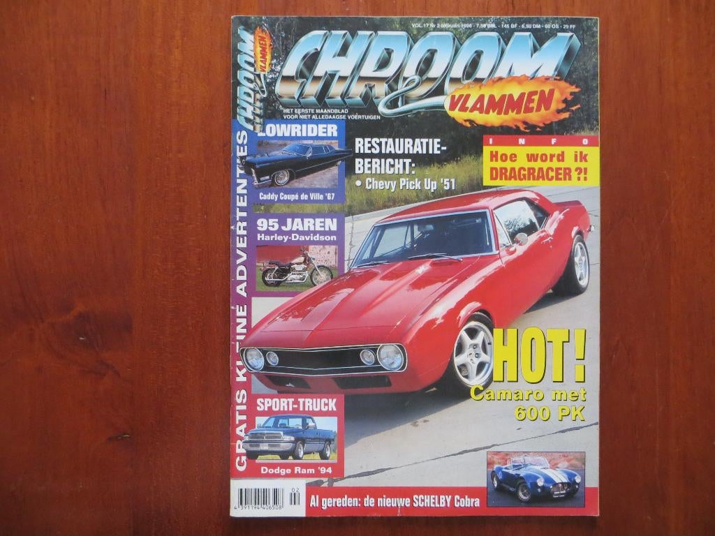 Chroom & Vlammen nr. 2 1998 Dodge Ram, Cobra 427 S/C, Ophalen of Verzenden, Zo goed als nieuw, Overige merken