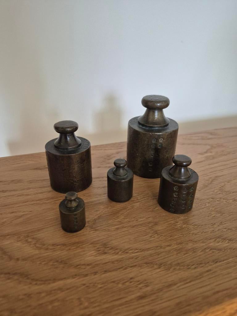 Bronzen gewichten set, Ophalen of Verzenden