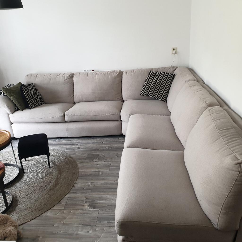 Hoekbank 3m bij 3m, Ophalen, Gebruikt, Stof