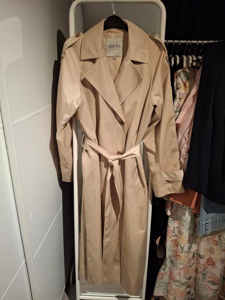 Maura Amsterdam trenchcoat, Ophalen of Verzenden, Zo goed als nieuw, Maat 36 (S), Beige