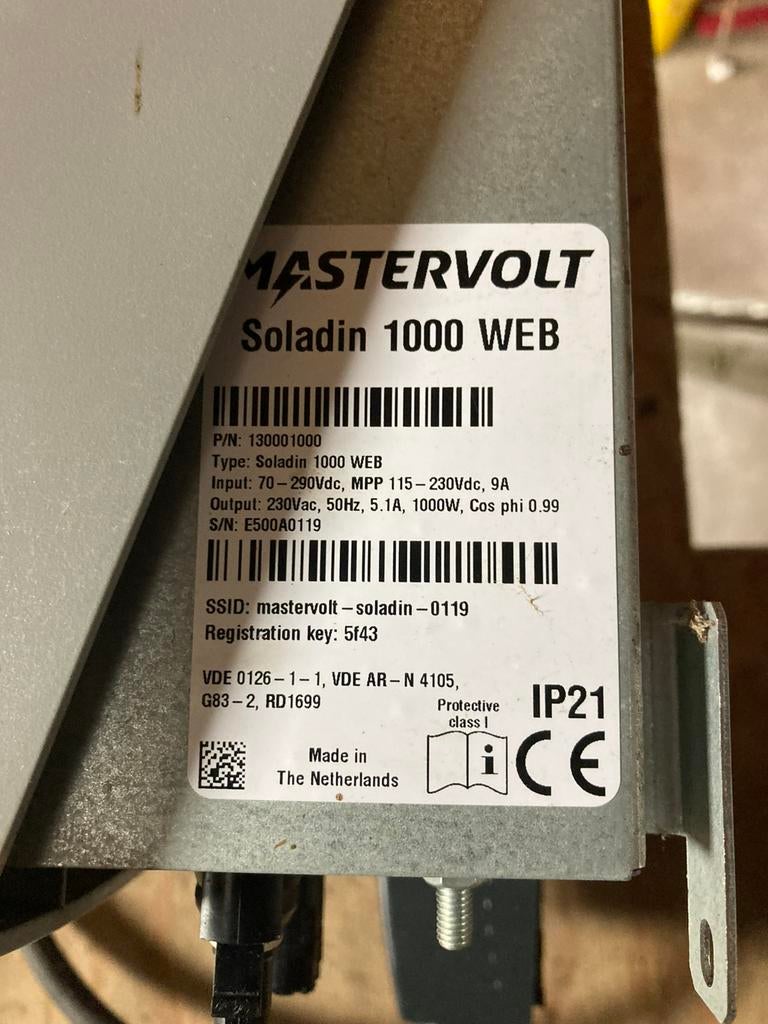 Zonnepaneel omvormer Mastervolt, Ophalen of Verzenden, Gebruikt