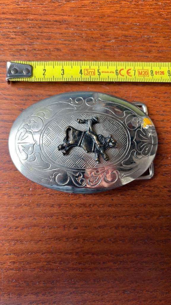 Buckle Riemgesp country en western rodeo 8x5 incl verzenden, Losse buckle of gesp, Overige kleuren, Verzenden, Gedragen