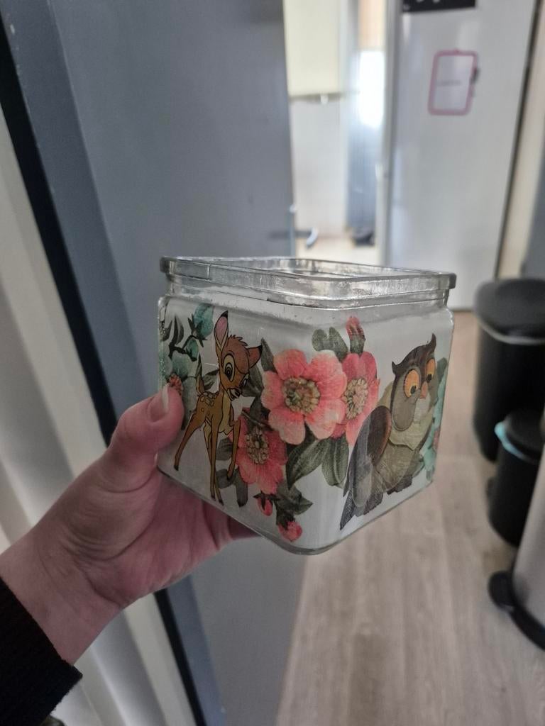 Uniek handgemaakt disney bambi glazen pot bv kunstplant, Verzamelen, Disney, Ophalen of Verzenden, Winnie de Poeh of vrienden