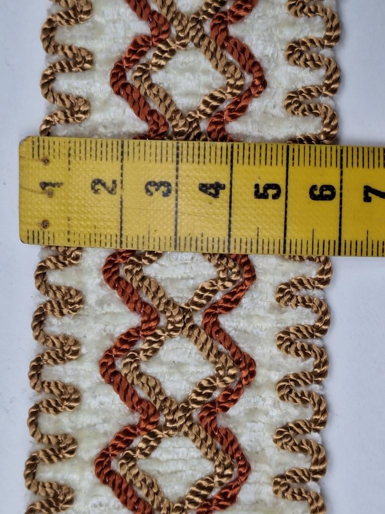 Prachtig vintage breed sierband, galon, 1 haspel, Hobby en Vrije tijd, Naaien en Fournituren, Ophalen of Verzenden, Nieuw, Kant