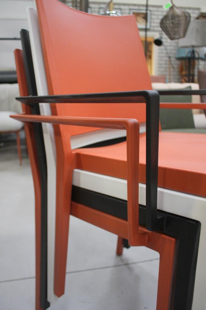 Partij trendy stoelen tuinstoelen stapelbaar horeca verhuur, Ophalen, Nieuw, Kunststof, Vijf, Zes of meer stoelen