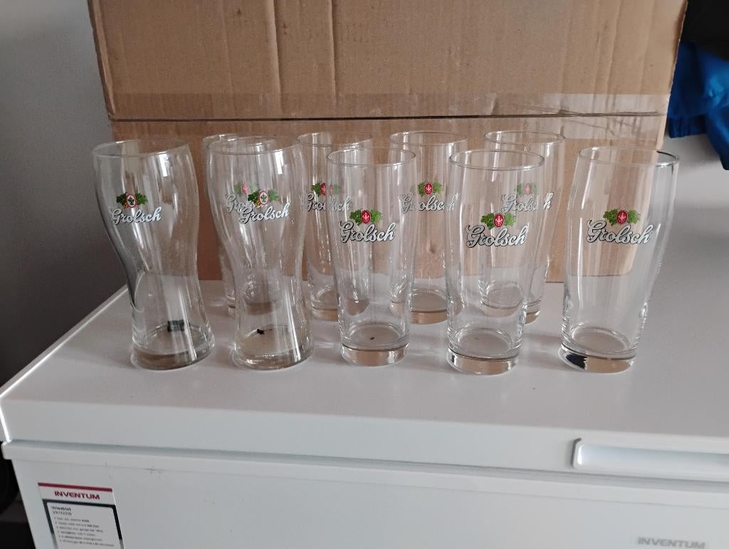 Grolsch bierglazen, Verzamelen, Biermerken, Ophalen, Gebruikt, Glas of Glazen, Grolsch