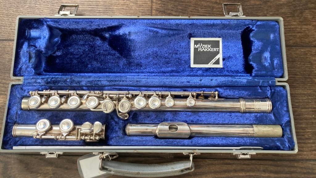 Muziek hakkert dwarsfluit, Ophalen, Gebruikt, Dwarsfluit, Met koffer of tas
