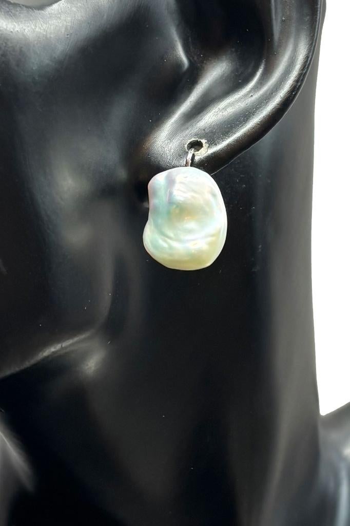 Barok parel robuust set 14k gouden oorbellen klassiek dames, Sieraden, Tassen en Uiterlijk, Oorbellen, Hangers, Voordeelsieraden