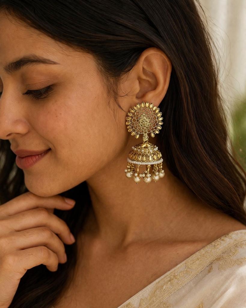 Boho Oorbellen Goudkleurig met Parels, Sieraden, Tassen en Uiterlijk, Oorbellen, Overige materialen, Hangers, Nieuw, Ophalen of Verzenden