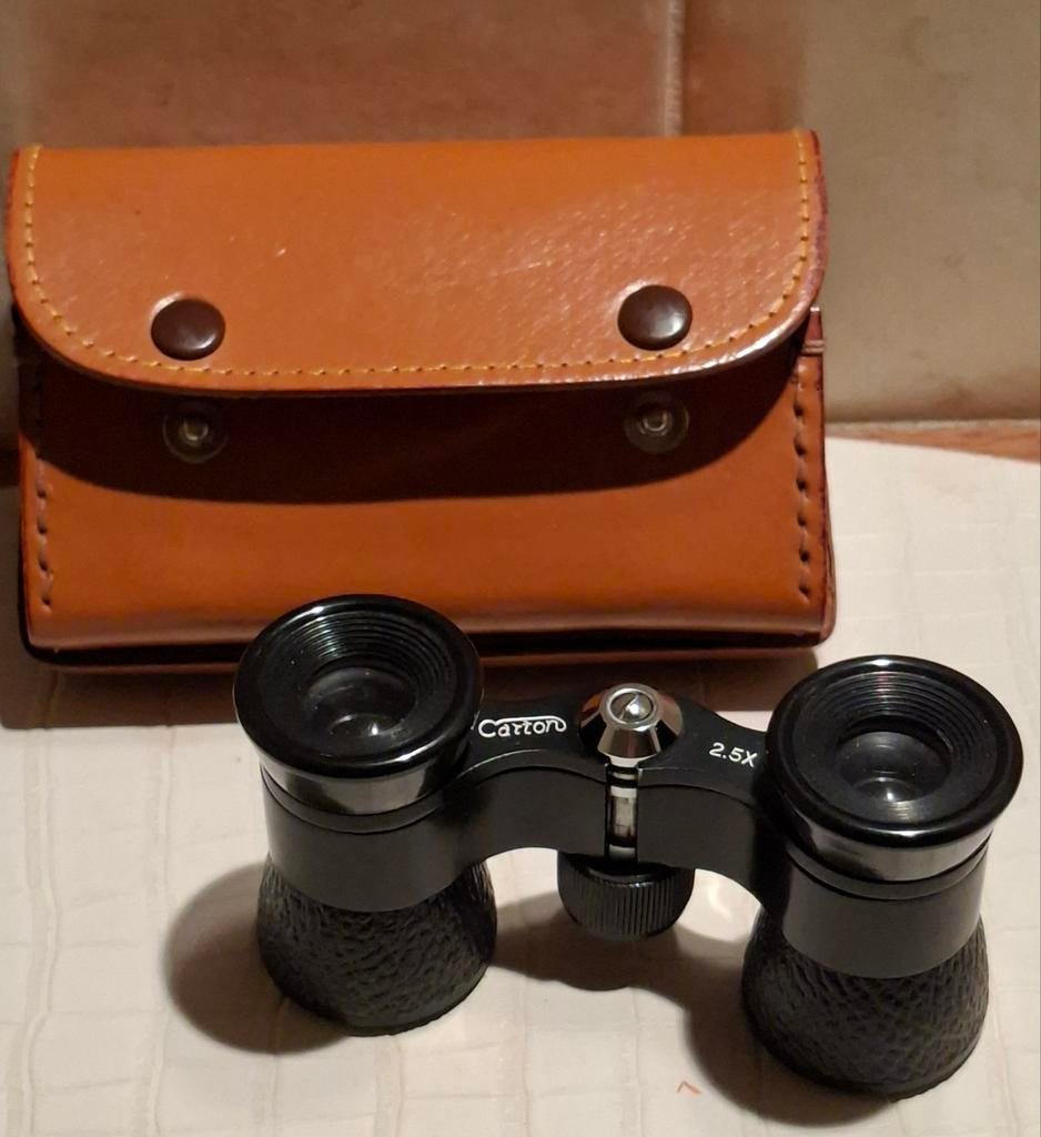 Vintage Carton 2.5X Opera Verrekijker met Hoes, Audio, Tv en Foto, Optische apparatuur | Verrekijkers, Zo goed als nieuw, Overige typen