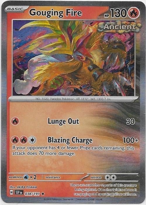 Surging Sparks,  Gouging Fire [holo] 38/191, Verzenden, Nieuw, Losse kaart
