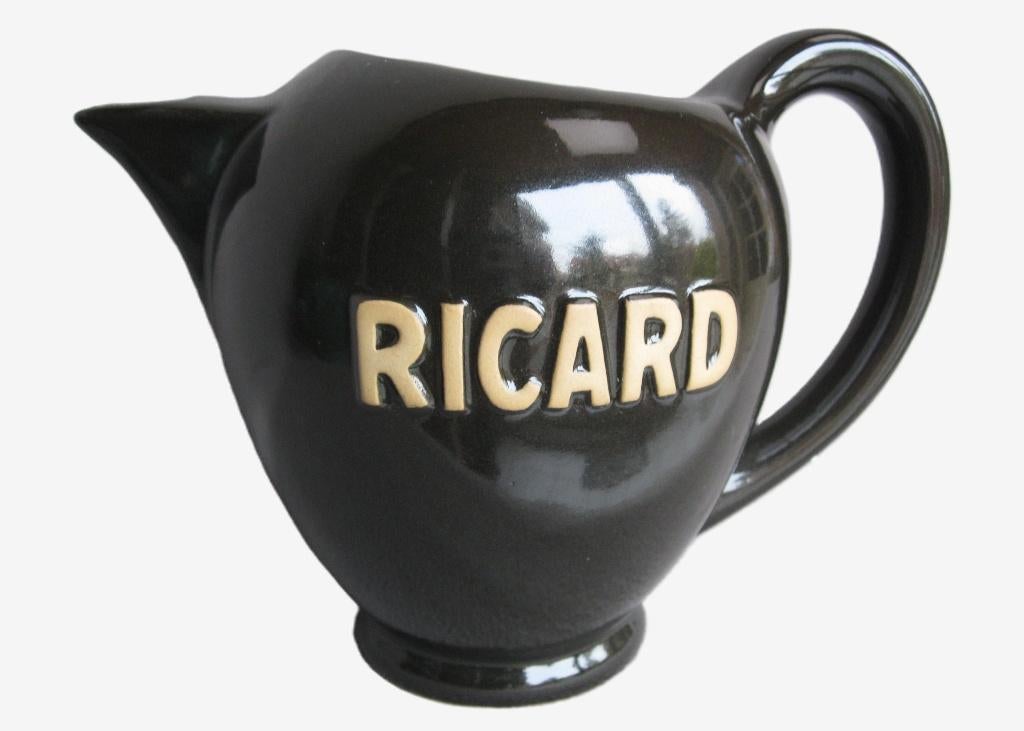 ZELDZAME vintage 3L kruik Ricard zwart, Ophalen