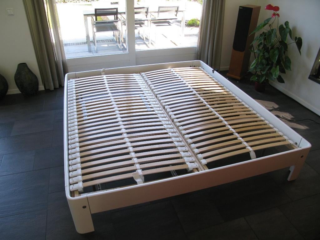 Auping auronde 2-persoons bed 180x200, Ophalen, Wit, Tweepersoons, 180 cm