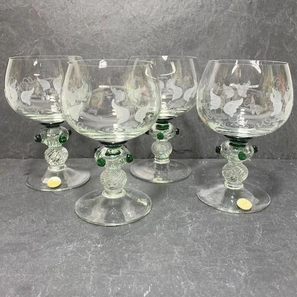 Super mooie 4 Theresienthal klassieke wijnglazen - Roemers, Antiek en Kunst, Ophalen of Verzenden