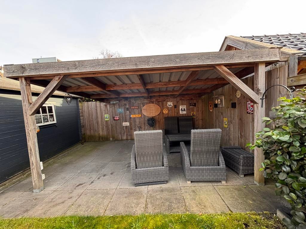 Houten overkapping, Tuin en Terras, Overkappingen, Ophalen, Gebruikt, Overige typen