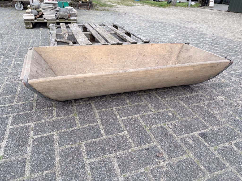 Antieke houten werkbak / trog, Ophalen