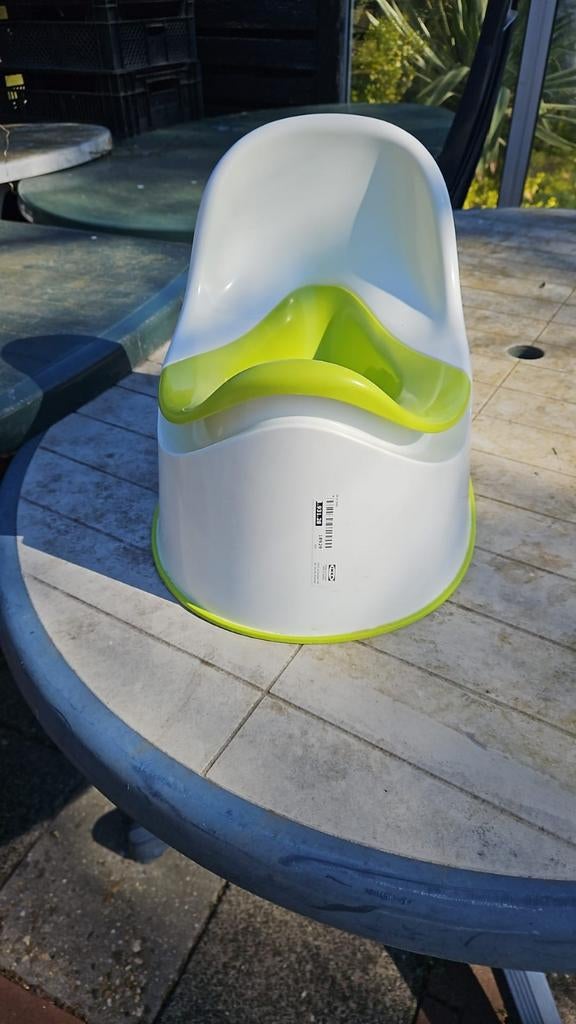 IKEA LÄTTSAM potje wit met groen, Ophalen, Zo goed als nieuw