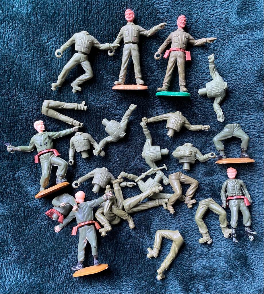 Timpo Soldaten Set 1:32 Speelgoed Figuurtjes Leger Poppetjes, Ophalen of Verzenden, Gebruikt