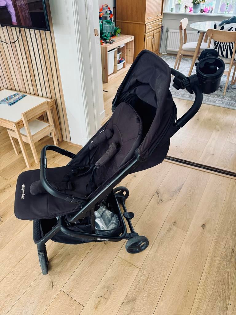 Easywalker Miley 2 kinderwagen zwart + accessoires, Ophalen, Gebruikt, Overige merken, Regenhoes