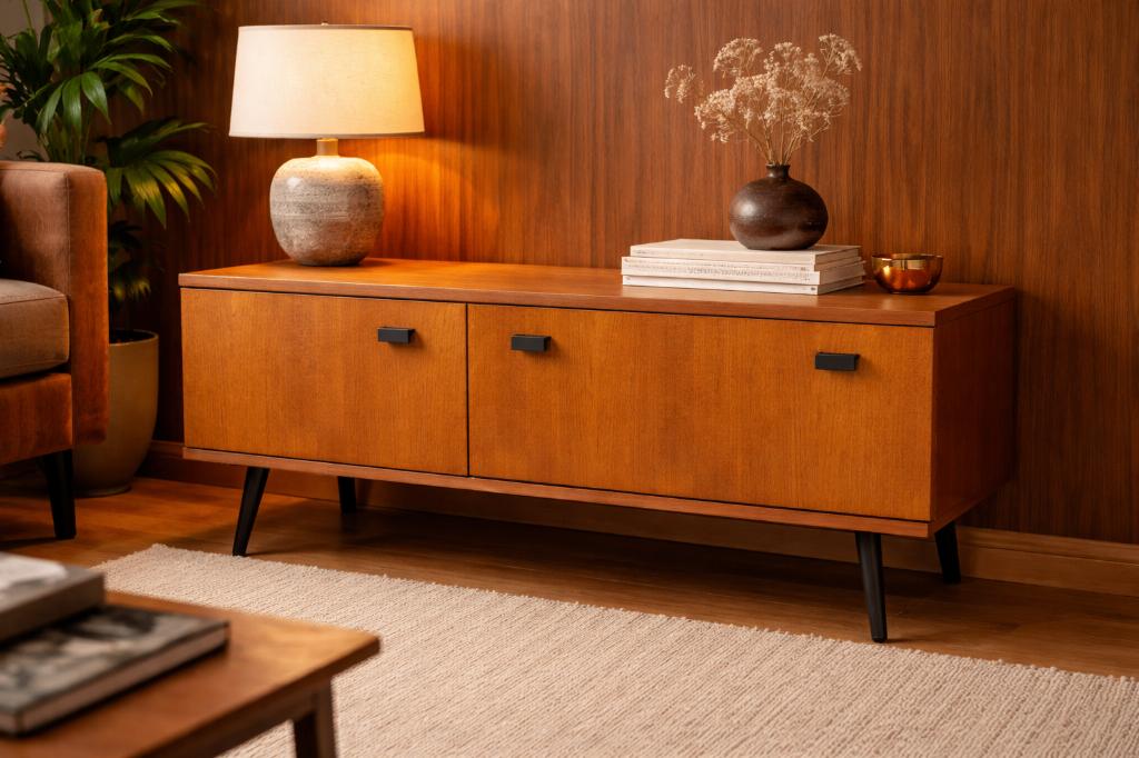 Prachtig vintage TV meubel, Ophalen, 100 tot 150 cm, Zo goed als nieuw, Minder dan 100 cm