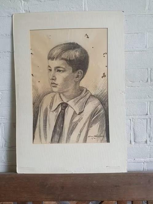 org potlood tekening van Willem Wiegmans Jos van Dijk. 1930, Antiek en Kunst, Ophalen