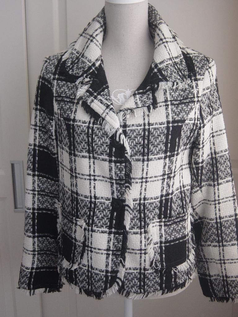 Jasje Zwart/Wit geruit maat 40 van ZAZA, Maat 38/40 (M), Overige kleuren, Zaza, Ophalen of Verzenden