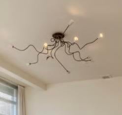Unieke Design Lamp: Organische Koperen Octopus Sculptuur, Huis en Inrichting, Ophalen, Gebruikt, Overige materialen, Minder dan 50 cm