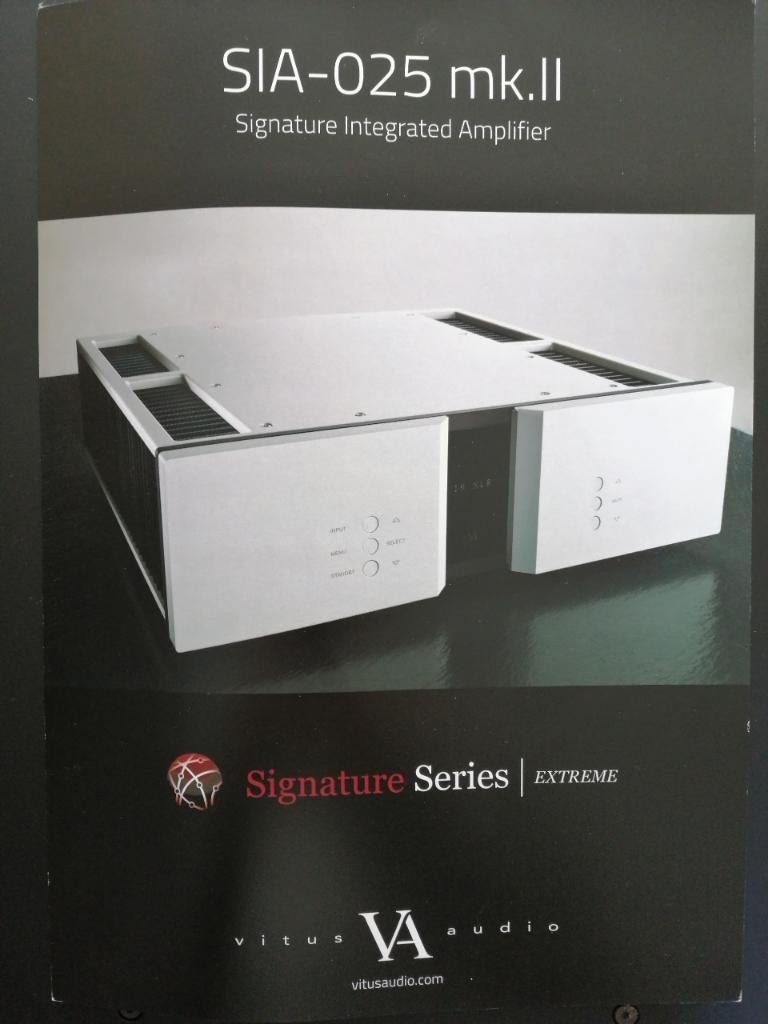 Vitus Audio SIA-025 mkII stereo versterker klasse A ovp, Zo goed als nieuw, 120 watt of meer, Stereo, Ophalen