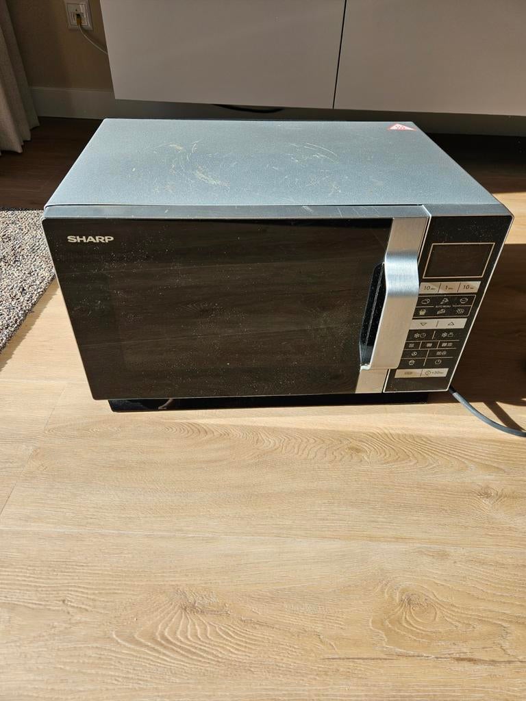 Sharp R860S Combimagnetron - Zilver/Zwart, Witgoed en Apparatuur, Magnetrons, Ophalen, Combimagnetron, Gebruikt, Grill