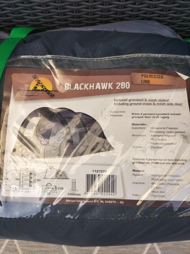 Blackhawk 280 tent, Ophalen