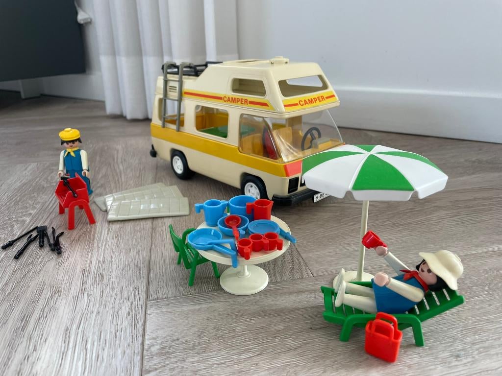 Playmobil vintage camper 3258 A, Ophalen of Verzenden, Gebruikt, Complete set