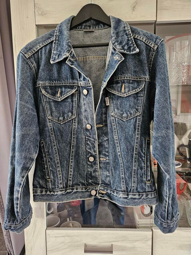 Spijkerjas blauw, S, Blauw, Ophalen of Verzenden, Angels, Maat 36 (S)