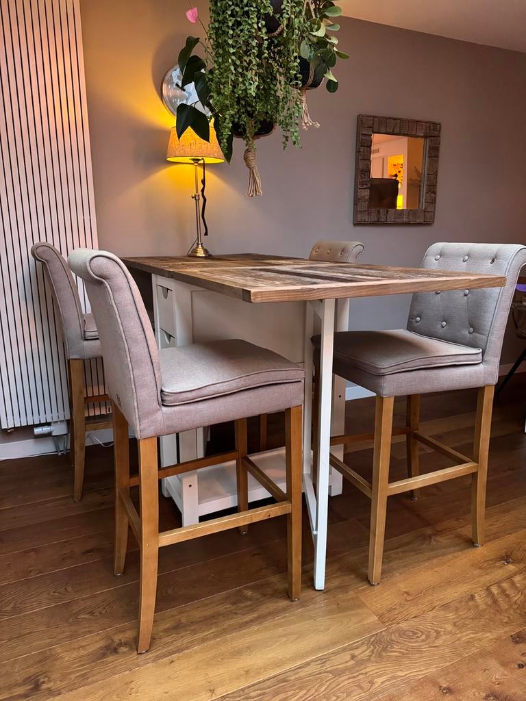 4 riviera maison barkrukken, Ophalen, Gebruikt, 60 tot 90 cm, 4 krukken