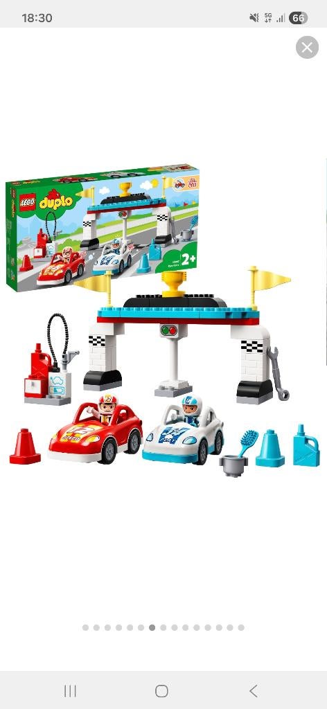 Duplo 10947 race autos, Ophalen of Verzenden, Zo goed als nieuw, Complete set, Duplo