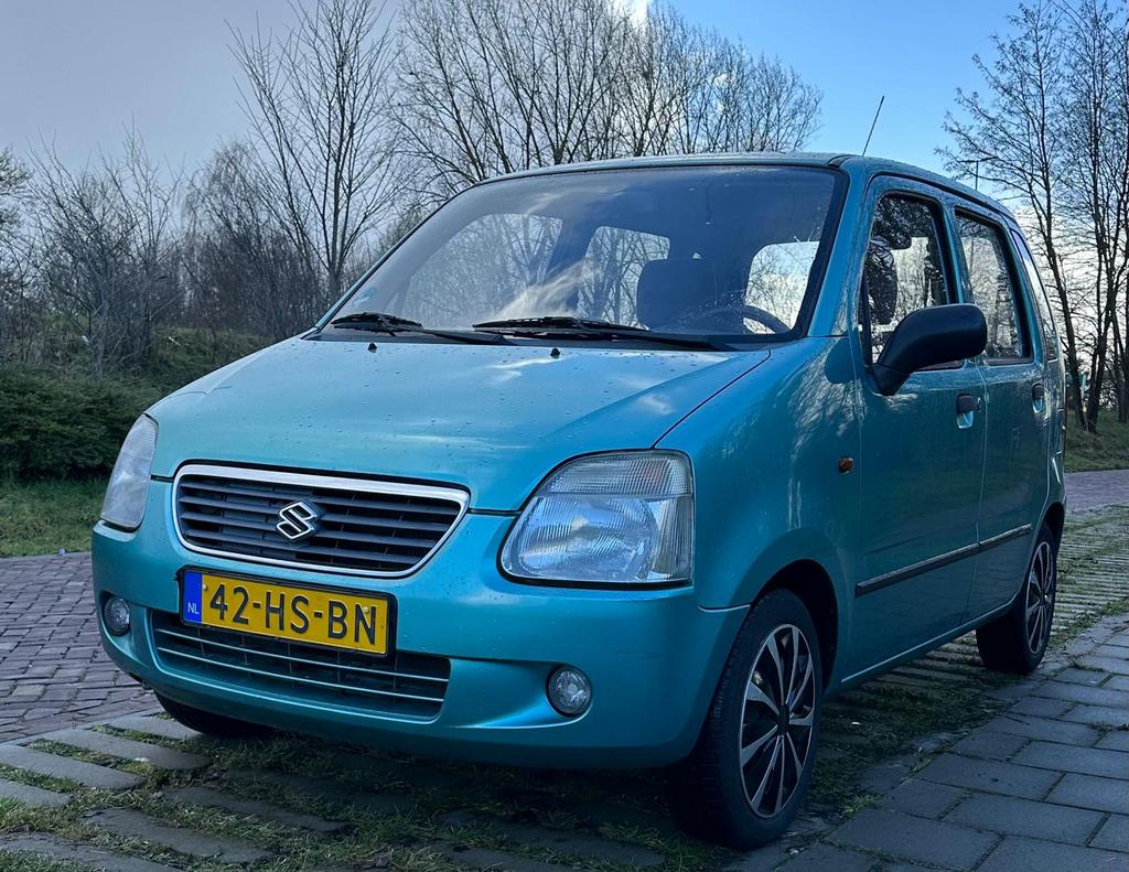 Suzuki Wagon R+ 1.3 2001 Groen, Auto's, Voorwielaandrijving, Stof, 31 €/maand, 4 cilinders
