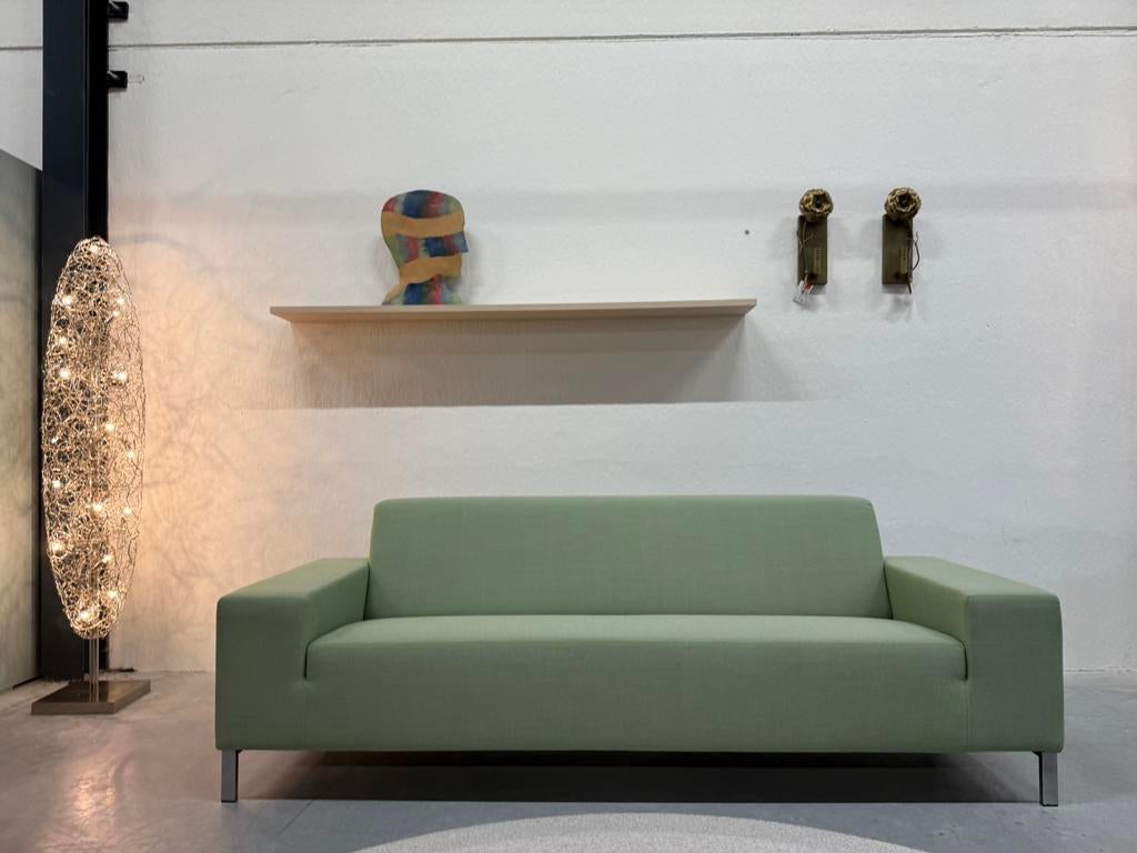 Nieuw Gelderland 6511 Bank 3 zits Rime stof groen 232, 75 tot 100 cm, Rechte bank, Gelderland, Stof