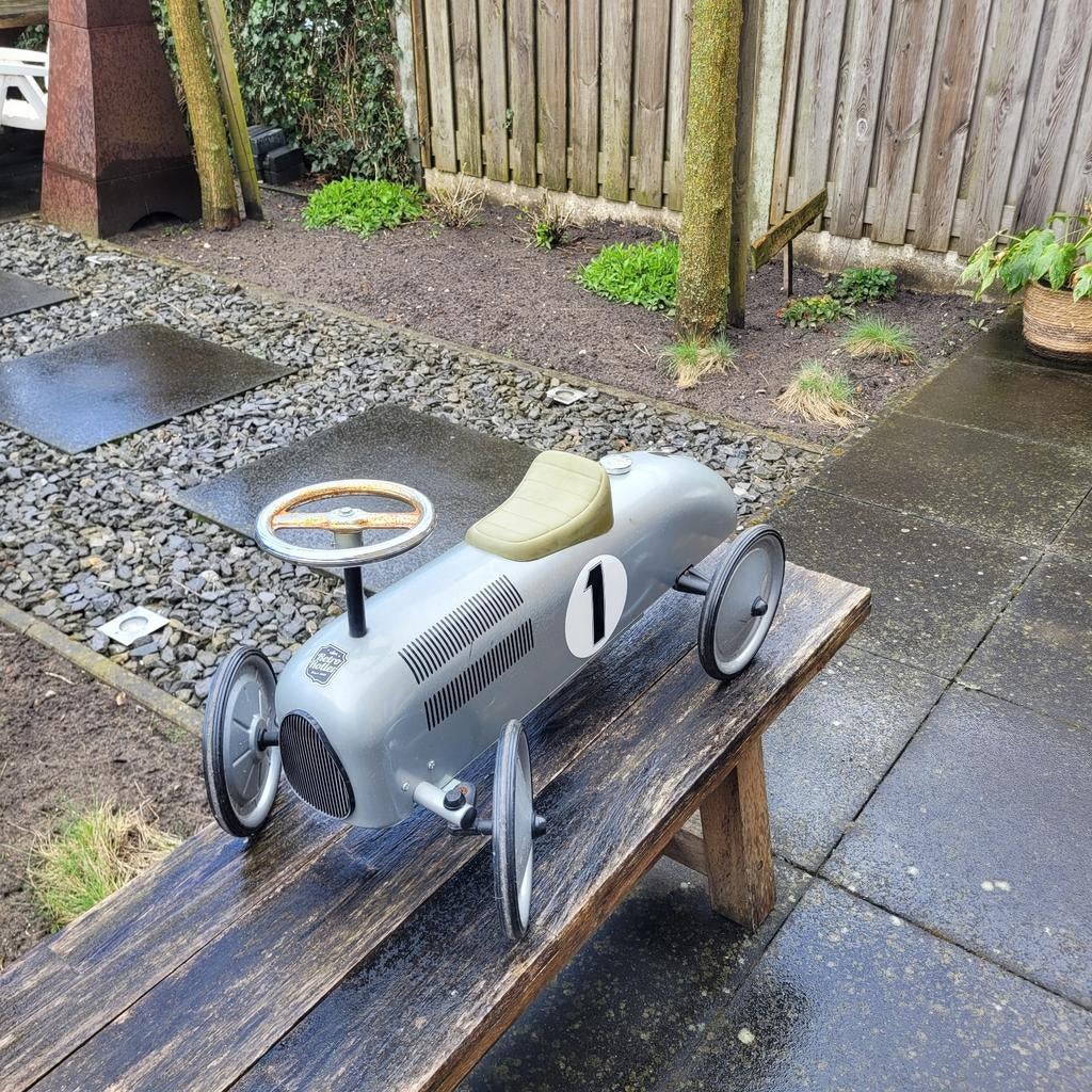 Grijze loopauto met nummer 1, Ophalen of Verzenden