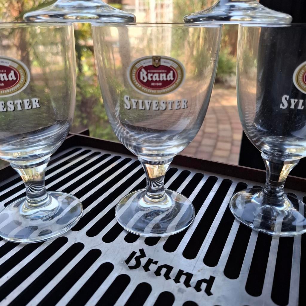 Brand Bier kelkglazen Sylvester Brandbier, Ophalen of Verzenden, Nieuw, Bierglas