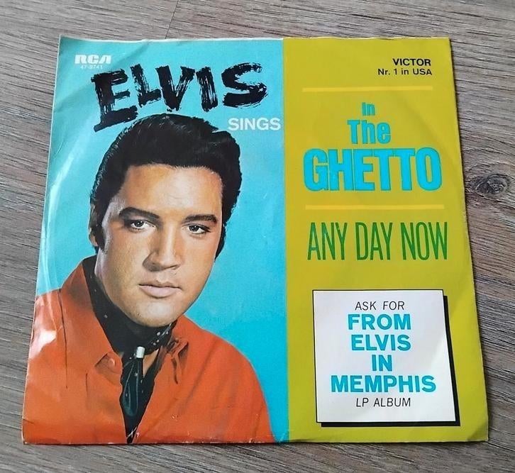 Elvis Presley - In The Ghetto / Any Day Now single, Cd's en Dvd's, Vinyl Singles, Ophalen of Verzenden, Gebruikt, Pop