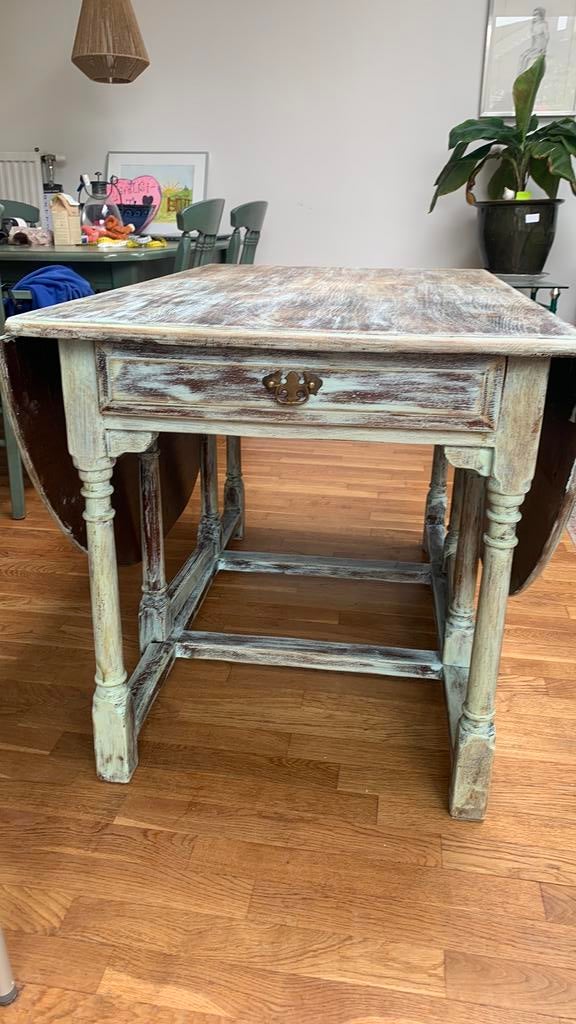 Antieke kloostertafel/ eettafel in bohemian style, Ophalen