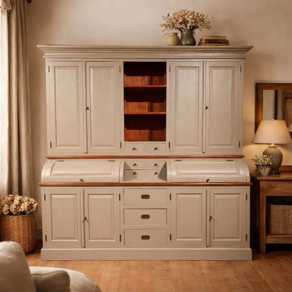 Grutterskast teak landelijke meubelstukken en decoraties, Huis en Inrichting, Kasten | Buffetkasten, 200 cm of meer, Ophalen of Verzenden