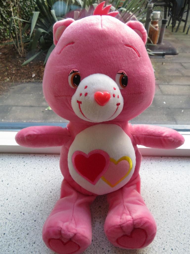 Troetelbeer Care Bears roze velours uit 2012 meet ca 44 cm, Ophalen of Verzenden, Zo goed als nieuw, Beer