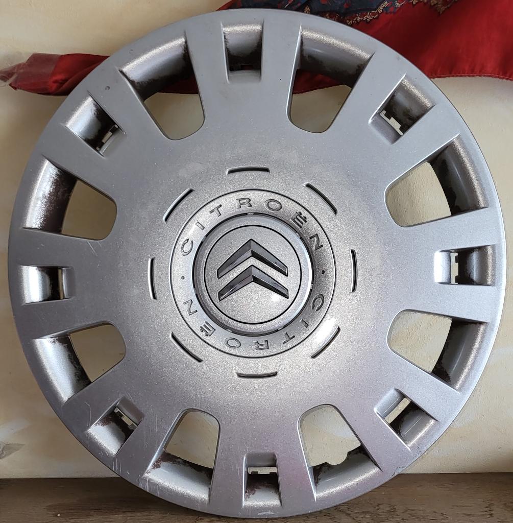 CITROËN Wieldop 15" Arromanche metallic zilver * GEBRUIKT **, Auto diversen, Wieldoppen, Ophalen of Verzenden, Gebruikt