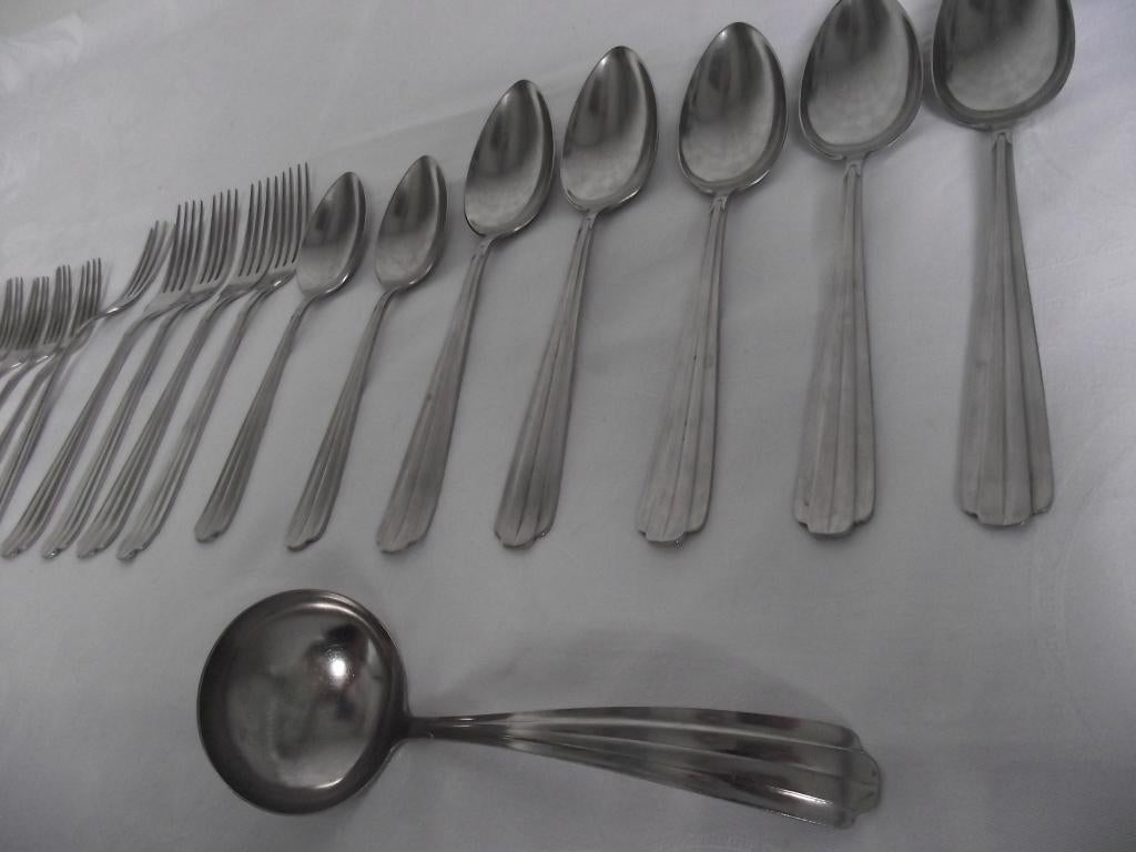 13 Gero zilmeta 552 bestek Rilrug dubbele plooi 1939-58 p st, Ophalen of Verzenden