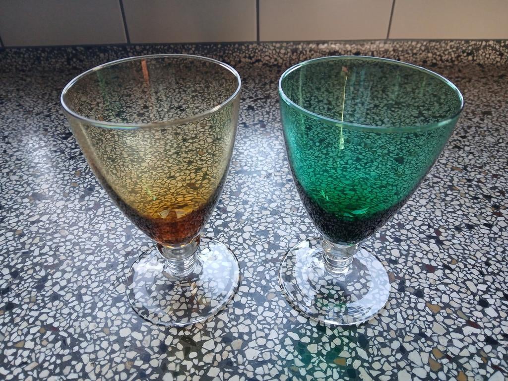 Carnaval glas - wijnglas - K15, Antiek en Kunst, Ophalen of Verzenden