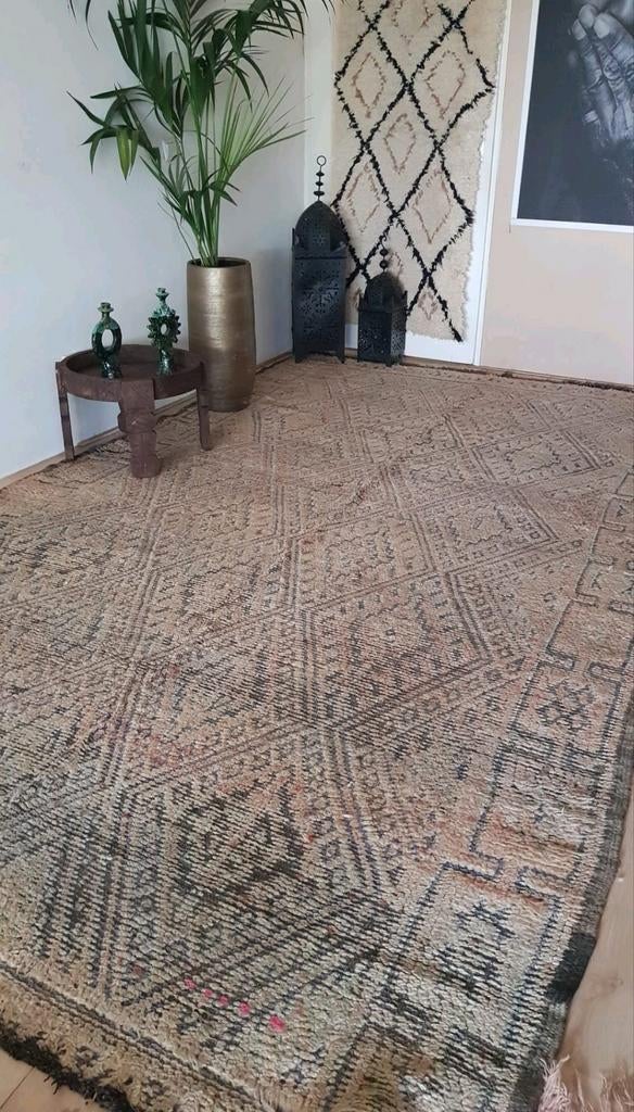 Prachtig Vintage Berber Beni Mguild Vloerkleed 370x217cm, Huis en Inrichting, Ophalen of Verzenden