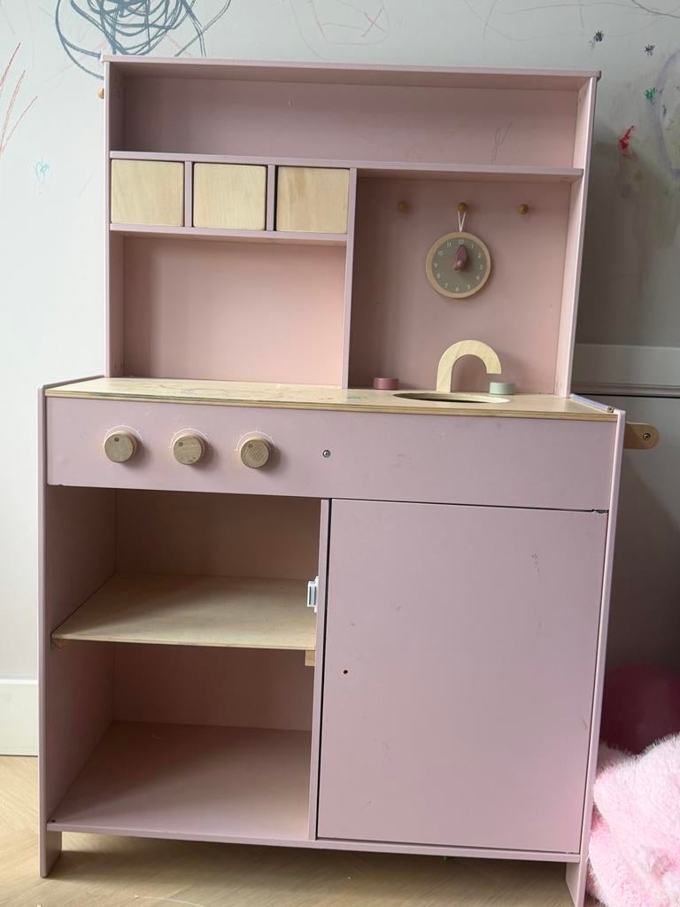 Little Dutch Speelkeuken - Roze, Ophalen, Zo goed als nieuw, Hout, Speelkeuken