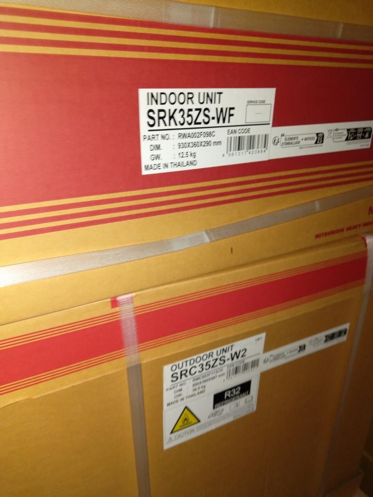 Mitsubishi heavy industries srk35zs-wf zsc35zs-w met wifi, Ophalen of Verzenden, Nieuw