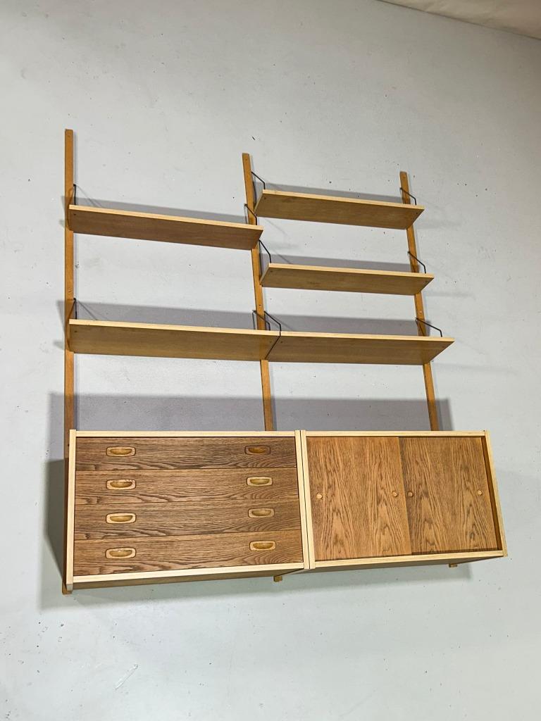 Preben Sørensen wandsysteem eiken boekenkast Deens, Ophalen, Met deur(en), -, 200 cm of meer